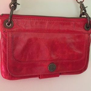 DONALD J PLINER Red Leather Clutch